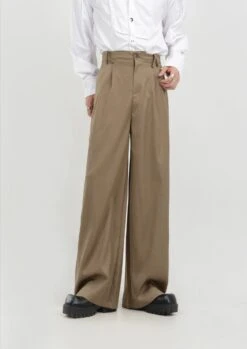 High-Waisted Wide Leg Pleated Lightweight Trousers -Modern Wear Shop 69fd2e75830d478a41b7d70c4c270c3c