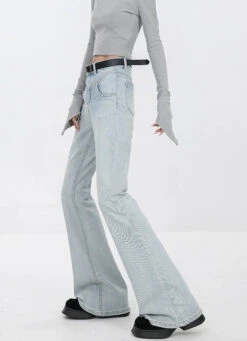 Skinny Flared Denim Jeans With Waist Stitch Detail -Modern Wear Shop 6a68b90334784673f1220426303fd376