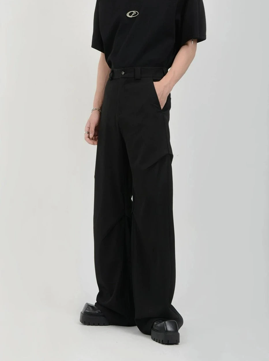 Wide Leg Belted Trousers With Pleated Detail 4 Wide Leg Belted Trousers With Pleated Detail - Image 4