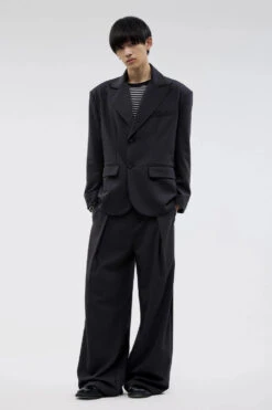 Boxy Wide-Fit Single Breasted Blazer Stripe-Textured Jacket 13 Boxy Wide-Fit Single Breasted Blazer Stripe-Textured Jacket -Modern Wear Shop 6aedd85e3faf34d8d266ea2c0cd341fc 1