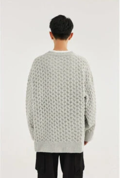 Cable Knit Ribbed Trim Sweatshirt -Modern Wear Shop 6be0ece9e70a48316af2c5c4a90c555b