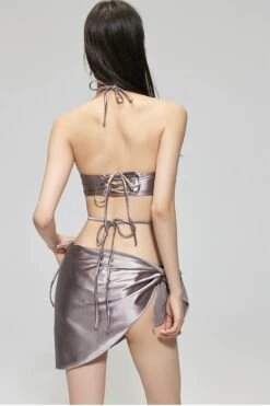 Metallic Bandeau Bikini With Jewel Accents And Sarong Set -Modern Wear Shop 6c482d019c7b30d93aa3433ac31293bb