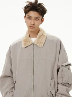 Fleece Lined Collar Zip-Up Bomber Jacket 27 Fleece Lined Collar Zip-Up Bomber Jacket -Modern Wear Shop 6c63c178ad7dc522c0b4b4cac3372ef4