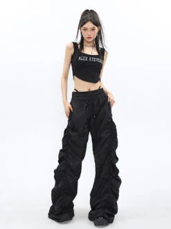 Ruched High-Waisted Jogger Pants -Modern Wear Shop 6c7680e47b42d814bc7ecf591515715d