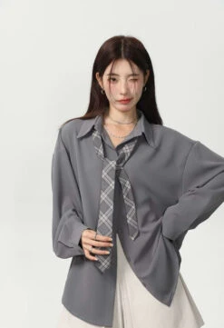 Oversized Long Sleeve Button Shirt -Modern Wear Shop 6d02a0c814673ef2b404d479cde9fea1