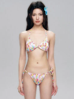 Floral Halter Neck Bikini With Side Tie Sarong -Modern Wear Shop 6d2fdd5abce9802c5fde5baae1e7835d