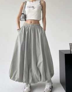 Elastic Waist Balloon Maxi Skirt 14 Elastic Waist Balloon Maxi Skirt -Modern Wear Shop 6e2324a1d6d47feaf9e92c4e68672769