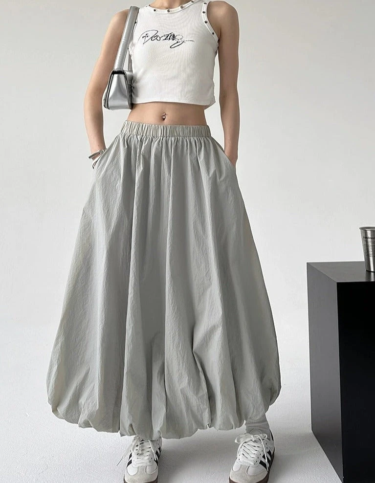 Elastic Waist Balloon Maxi Skirt 7 Elastic Waist Balloon Maxi Skirt - Image 7