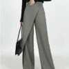 High-Waist Wide-Leg Pareo Tailored Pants