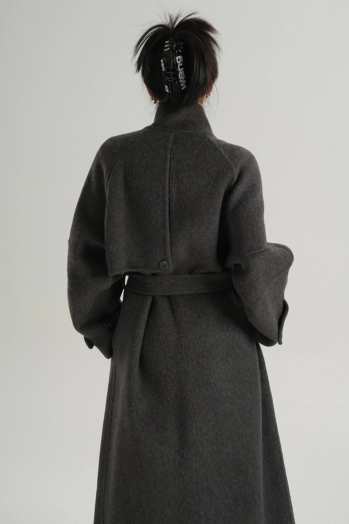 Oversized Double-Breasted Panelled Long Coat 16 Oversized Double-Breasted Panelled Long Coat - Image 16