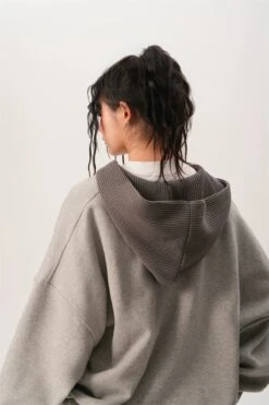 Oversized Knit Ribbed Heathered Hoodie 29 Oversized Knit Ribbed Heathered Hoodie -Modern Wear Shop 6f65668d14abf8ecf8f4643862136408