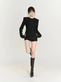 Tweed Boxy Blazer And Shorts Two-Piece Set 25 Tweed Boxy Blazer And Shorts Two-Piece Set -Modern Wear Shop 6fcd1ff3ca05b1f8961b57474909c542