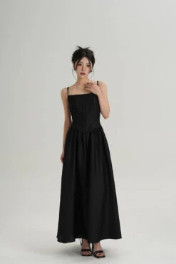 Adjustable Spaghetti Strap Corset Bodice Maxi Dress -Modern Wear Shop 6ff7ffe1032a5dc82c971d5ccadc3695