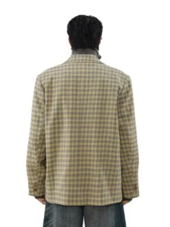 Plaid Single-Breasted Boxy Lightweight Blazer -Modern Wear Shop 7054232ba5533f485bd4b7d705182a0f