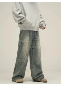 Vintage Sand Wash Wide-Leg Jeans With Stitch Detail 20 Vintage Sand Wash Wide-Leg Jeans With Stitch Detail -Modern Wear Shop 71ae4b3bb75575e7448da029dfedccad