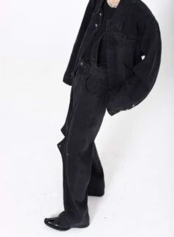 Slim Button Flap Layered Abstract Jeans -Modern Wear Shop 7257bb5d40b26f8d1ae86f6b336f8431