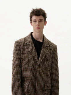 Checker Pattern Single-Breasted Blazer Jacket 15 Checker Pattern Single-Breasted Blazer Jacket -Modern Wear Shop 730dbf69d3a5853b570a2c35fb1f9071