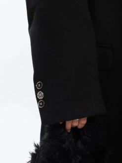 Long Double-Breasted Coat With Silver Accents 34 Long Double-Breasted Coat With Silver Accents -Modern Wear Shop 732be1a6d5bd664f4ee51ca4f9813927