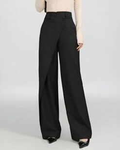 High-Waist Wide-Leg Pareo Tailored Pants -Modern Wear Shop 736ed67dc01bc409c1bf84b974f2e0a7