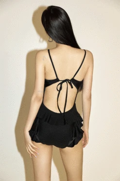 Ruffle Plunge Neckline One-Piece Swimsuit -Modern Wear Shop 736eecc66a31858db118af60b99b3df9