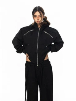 Zippered Hoodie And Jogger Lounge Set -Modern Wear Shop 73aae140382223d16b004b8f73035424