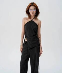 Striped Halter Top And Wide Leg Pants Set 21 Striped Halter Top And Wide Leg Pants Set -Modern Wear Shop 74c7ce0ca126a9611243d1da7b696aa3