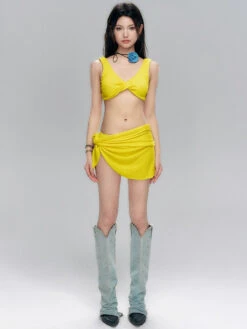 Twist Front Bikini Top With Sarong Skirt Set 11 Twist Front Bikini Top With Sarong Skirt Set -Modern Wear Shop 74f300d4fb9574c58d352788869378cc