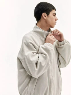 Stand Collar Zip-Up Sweatshirt Jacket With Elastic Hem 17 Stand Collar Zip-Up Sweatshirt Jacket With Elastic Hem -Modern Wear Shop 7558deb74ab44a42dace30463f7af75b
