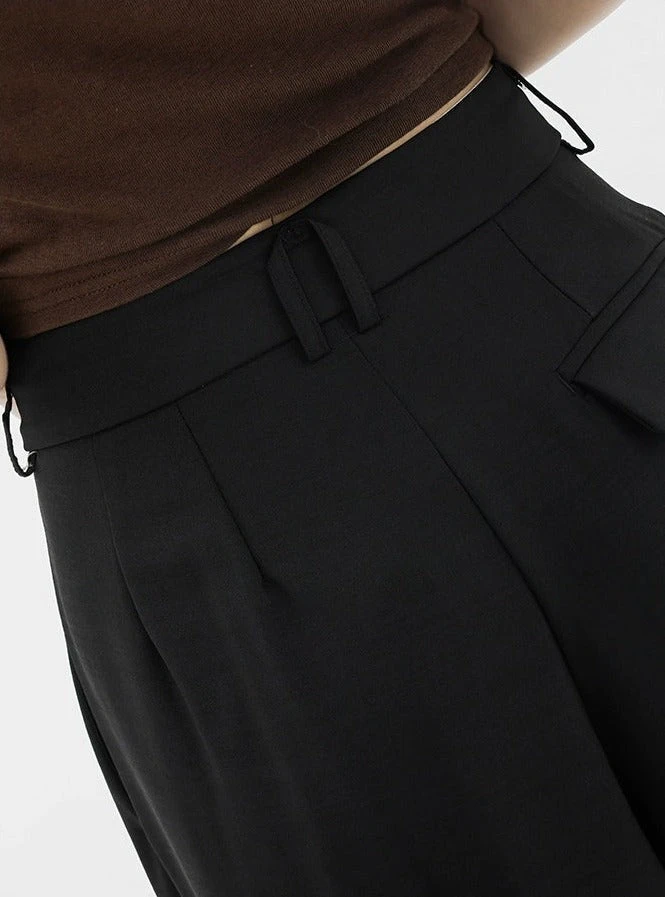 Wide Leg Criss-Cross Pleated Palazzo Trousers 19 Wide Leg Criss-Cross Pleated Palazzo Trousers - Image 19