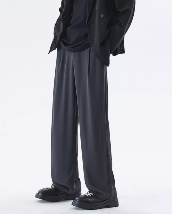 Wide Leg Tailored Lightweight Trousers With Belt Detail 10 Wide Leg Tailored Lightweight Trousers With Belt Detail - Image 10