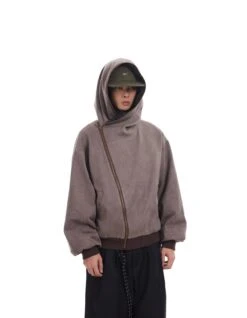 Oversized Asymmetric Zip-Through Hoodie Jacket -Modern Wear Shop 77d1bbf95ebd0543b4e78fa2867271a3