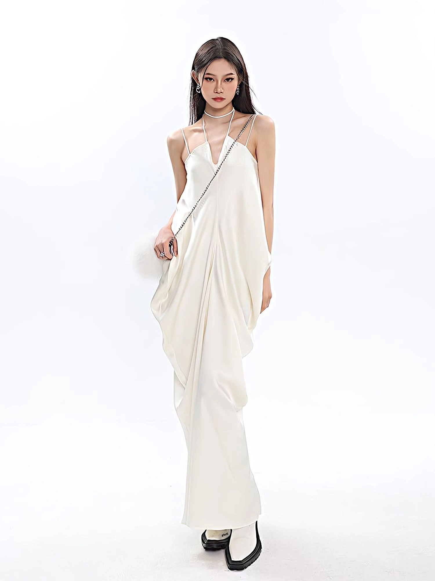 Spaghetti Strap Ruched Maxi Dress 2 Spaghetti Strap Ruched Maxi Dress - Image 2