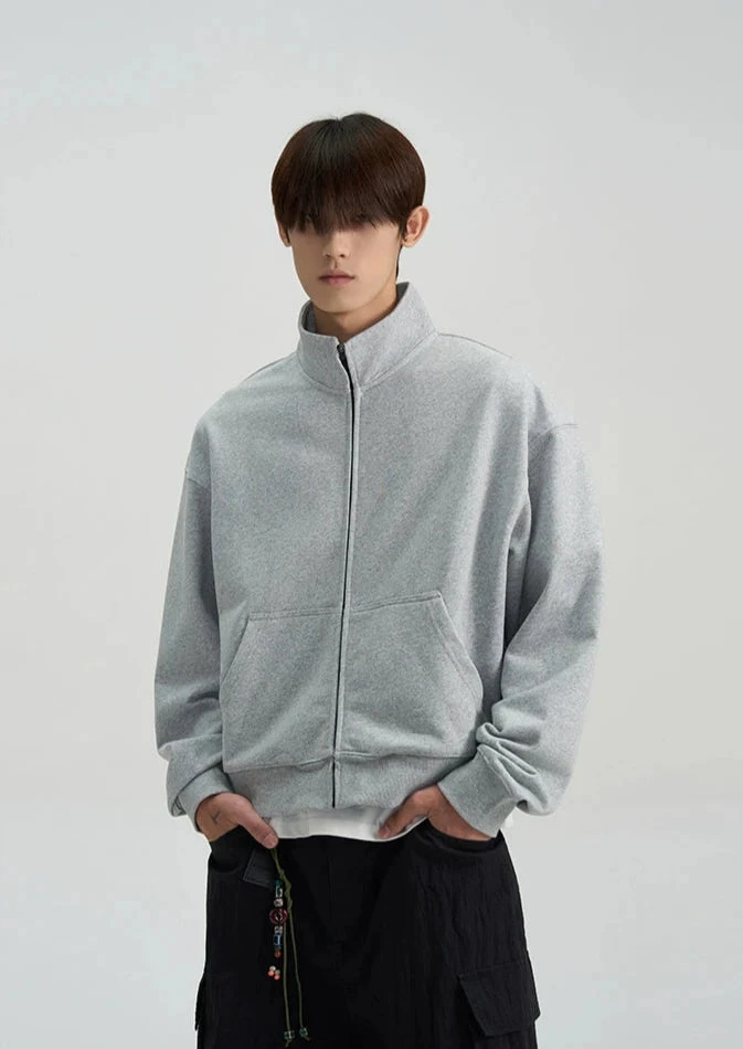 Mock Neck Drop Shoulder Zip Jacket 15 Mock Neck Drop Shoulder Zip Jacket - Image 15