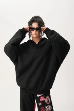 Oversized Knit Ribbed Heathered Hoodie 37 Oversized Knit Ribbed Heathered Hoodie -Modern Wear Shop 78ace727c60370be80471ec132169509