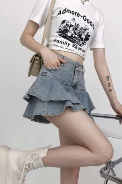 Tiered Pleated Denim Mini Skirt 13 Tiered Pleated Denim Mini Skirt -Modern Wear Shop 79044b17de44418dbe693dcdfefb7bd1