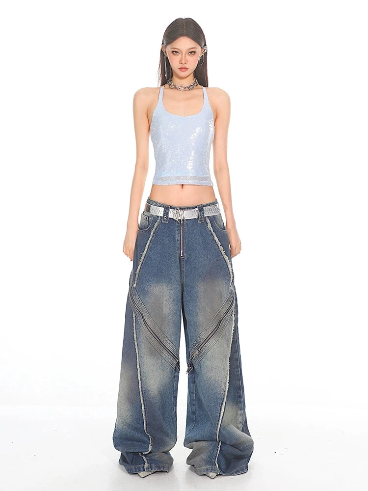 Sequin Halter Low-Cut Crop Top 16 Sequin Halter Low-Cut Crop Top - Image 16