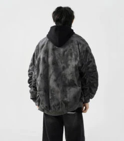 Abstract Print Bomber Jacket With Ruched Sleeve 21 Abstract Print Bomber Jacket With Ruched Sleeve -Modern Wear Shop 79817d0936205fd64b13d0b46d5f0719