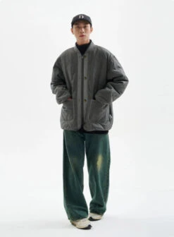 Quilted Drop Shoulder Button Jacket With Front Pockets 26 Quilted Drop Shoulder Button Jacket With Front Pockets -Modern Wear Shop 79ce4a2ba9038ae79965d8d7b712866f