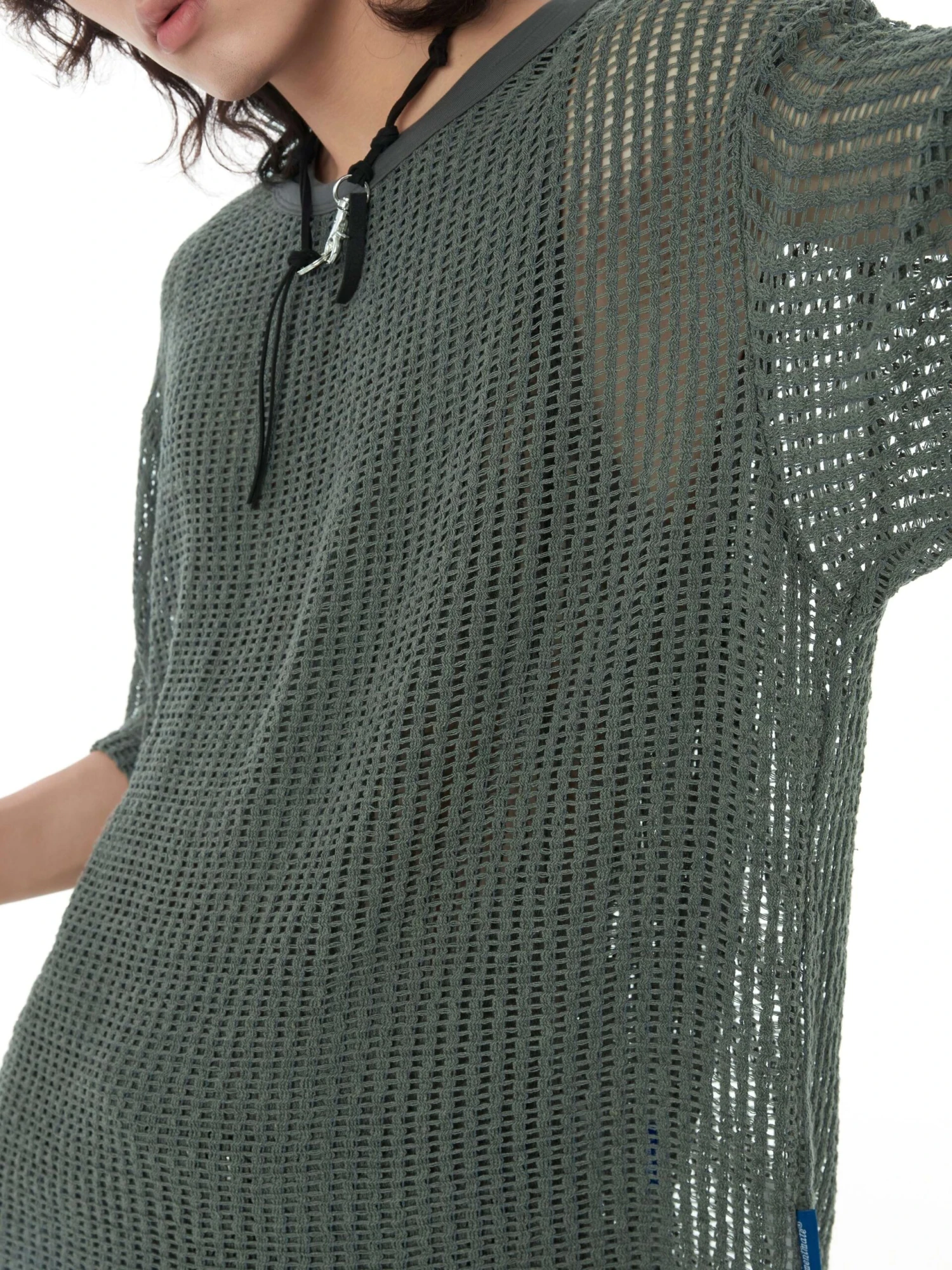 Open Knit Drop Shoulder Shirt 4 Open Knit Drop Shoulder Shirt - Image 4