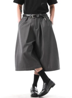 Wide Leg Pleated Tailored Long Bermuda Shorts -Modern Wear Shop 7a7c0dfb7f9ebb6c7ea11a49a3b34d57