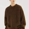 Crew Neck Relaxed-Fit Knit Sweater