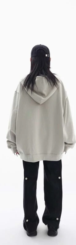 Oversized Studded Zip Hoodie -Modern Wear Shop 7abea082100bf1f4547e3d9700b60655