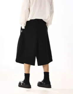 Wide Leg Pleated Flare Long Shorts -Modern Wear Shop 7af8a215aec1ad3a50464166188c8752