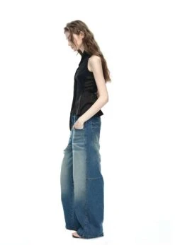 Asymmetrical Halter Neck Top With Side Ruffle Detail -Modern Wear Shop 7b102b79bda22231bd11234847dc90fd