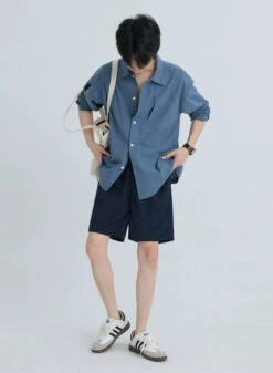 Oversized Button-Down Lightweight Shirt With Slide-In Chest Pocket -Modern Wear Shop 7be3fd526c01fa122e06ace2058e1e20
