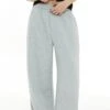 Wide Leg Elastic Waist Sweatpants With Back Pocket