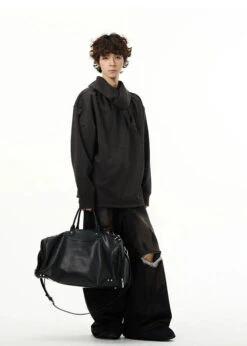 Drop Shoulder Sweatshirt With Scarf Detail -Modern Wear Shop 7cb7d1b142826abf9cacdb631757db06