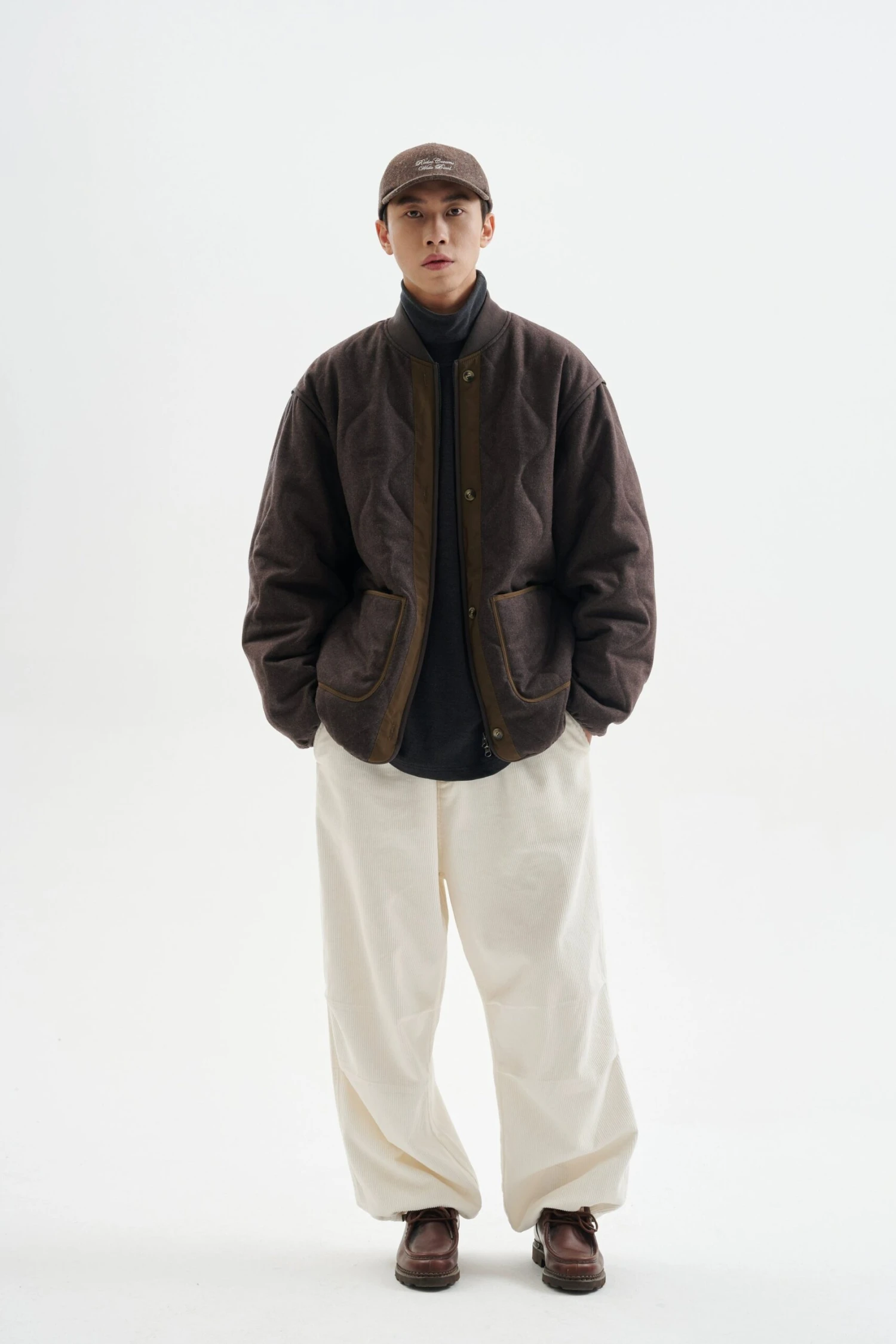 Quilted Drop Shoulder Button Jacket With Front Pockets 11 Quilted Drop Shoulder Button Jacket With Front Pockets - Image 11