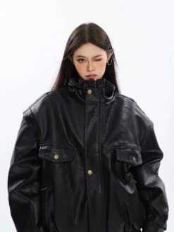 Drop Shoulder Faux Leather Bomber Jacket -Modern Wear Shop 7d6366109d6d96aa5caa66963ad51f75 f8665e72 bcfd 4e23 927e dc80a5c61ae8