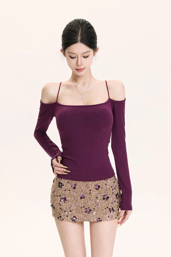 Sequin Tweed Mini Skirt 2 Sequin Tweed Mini Skirt - Image 2